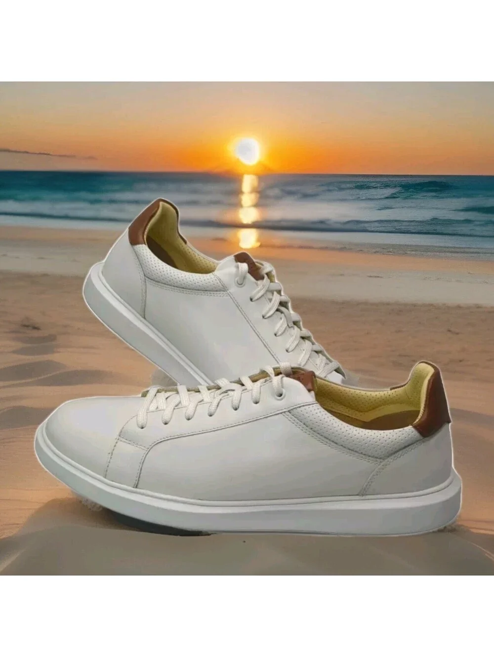 Florsheim Social Casual Dress Shoe Lace To Toe Fashion Work Sneaker White Men 13